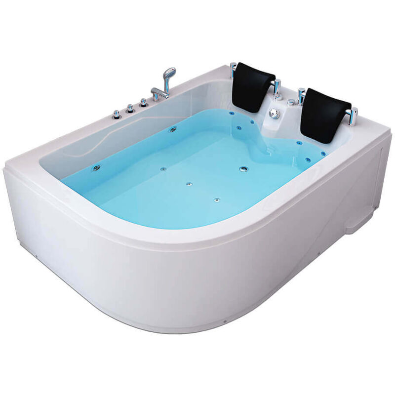foto del prodotto home deluxe idromassaggio da interno per 2 persone blue ocean xl orientamento sinistra, dimensioni 180 x 120 cm