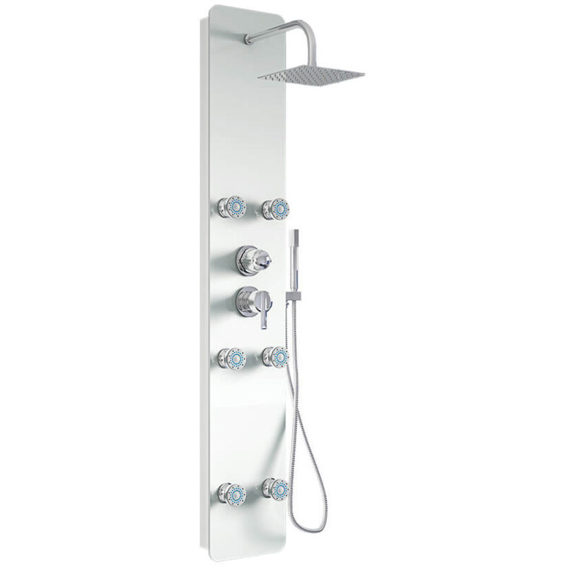 foto del prodotto home deluxe pannello doccia con soffione a pioggia dive bianco