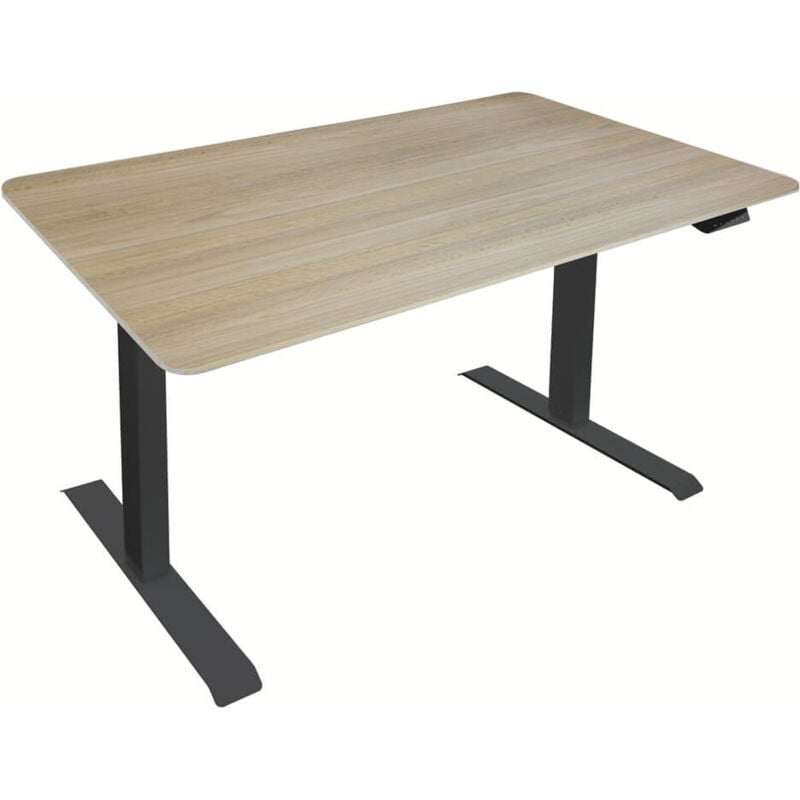 foto del prodotto home deluxe piano per scrivania ad altezza regolabile agora colore marrone, misura 120x60