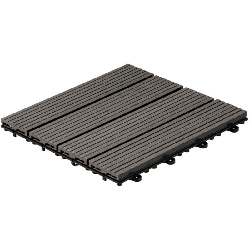foto del prodotto home deluxe piastrelle in legno wpc bavaro colore antracite, quantit 1 m 