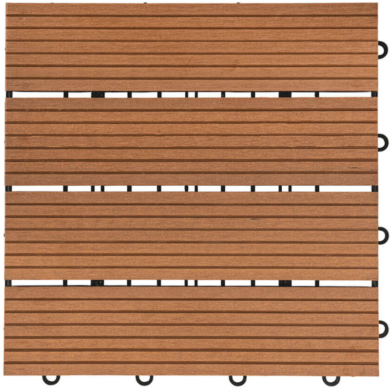 foto del prodotto home deluxe piastrelle in legno wpc bavaro colore marrone chiaro, quantit 1 m 