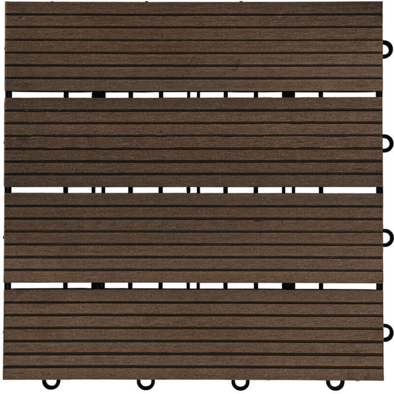 foto del prodotto home deluxe piastrelle in legno wpc bavaro colore marrone scuro, quantit 1 m 