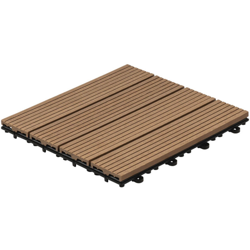 foto del prodotto home deluxe piastrelle in legno wpc bavaro colore teak, quantit 1 m 