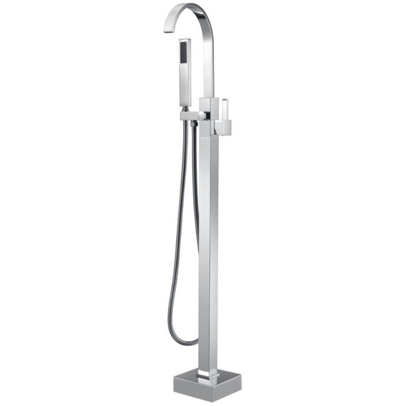 foto del prodotto home deluxe rubinetto da terra di design sky colore acciaio inossidabile