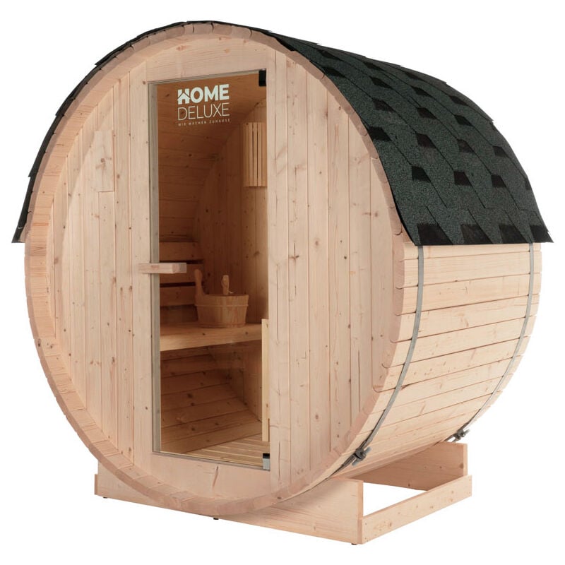 foto del prodotto home deluxe sauna a botte da esterno lahti m 195 x 120 cm per 2 persone