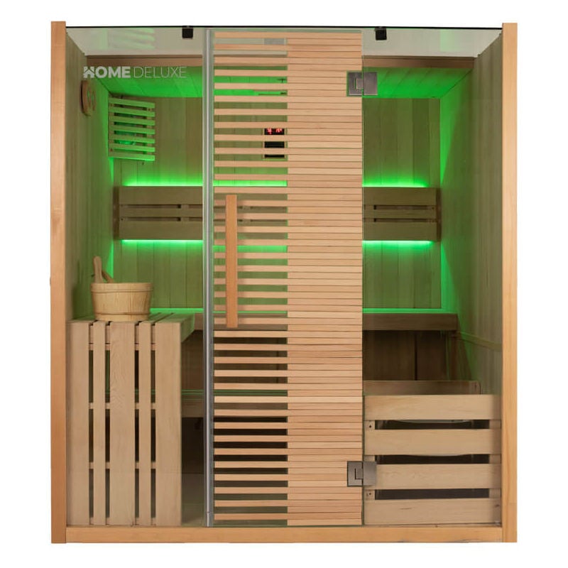 foto del prodotto home deluxe sauna tradizionale omaha 180 x 150 cm per 4 persone