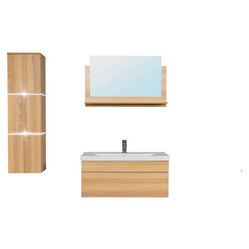 foto del prodotto home deluxe set completo di mobili da bagno wangerooge big colore legno, taglia l