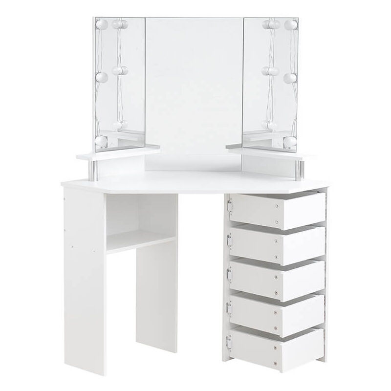 foto del prodotto home deluxe toeletta con specchio e illuminazione a led candice