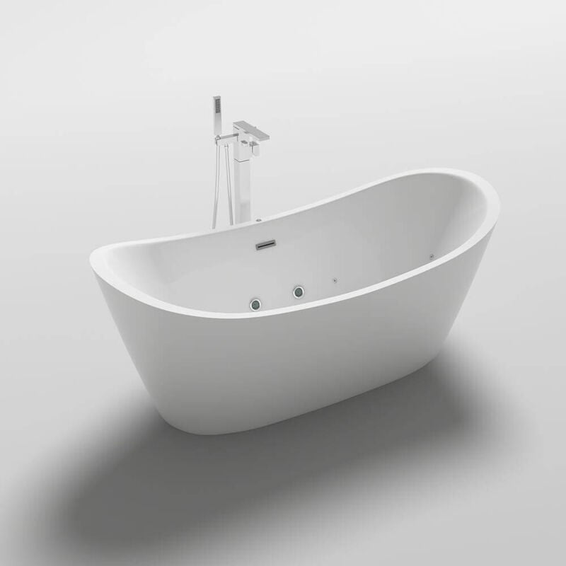 foto del prodotto home deluxe vasca da bagno freestanding con funzione idromassaggio ovalo plus 180 x 90 cm