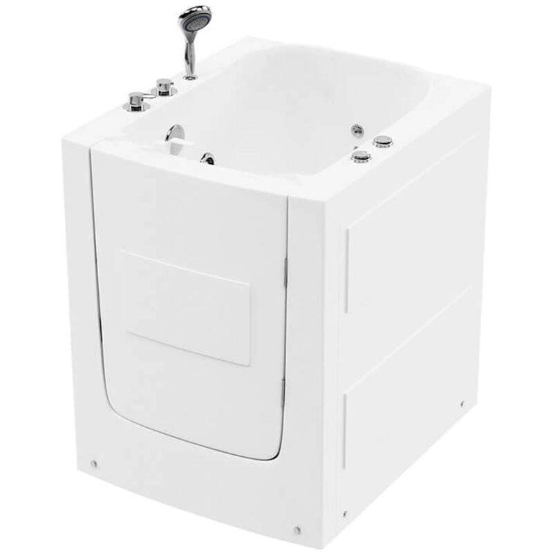foto del prodotto home deluxe vasca da bagno senior con seduta e funzione idromassaggio vital l 85 x 95 cm consegna laterale sinistra