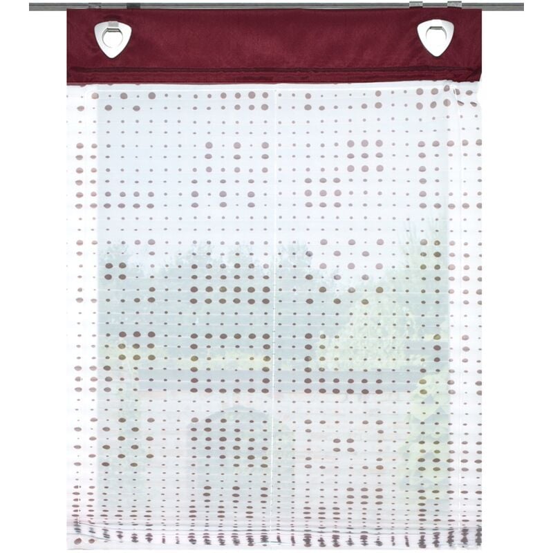 foto del prodotto home fashion tenda plissettata con stampa, poliestere, bordeaux, 140 x 45 cm