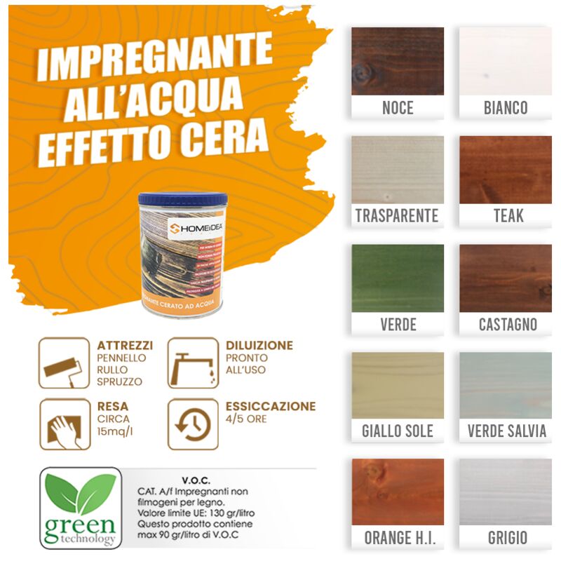 foto del prodotto home idea italia 0,75 lt impregnante a base d acqua cerato orange h.i. 7,90 