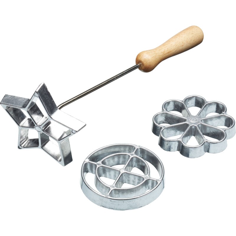 foto del prodotto home made rosetta swedish biscuit moulds, set de iron de 3 shapes