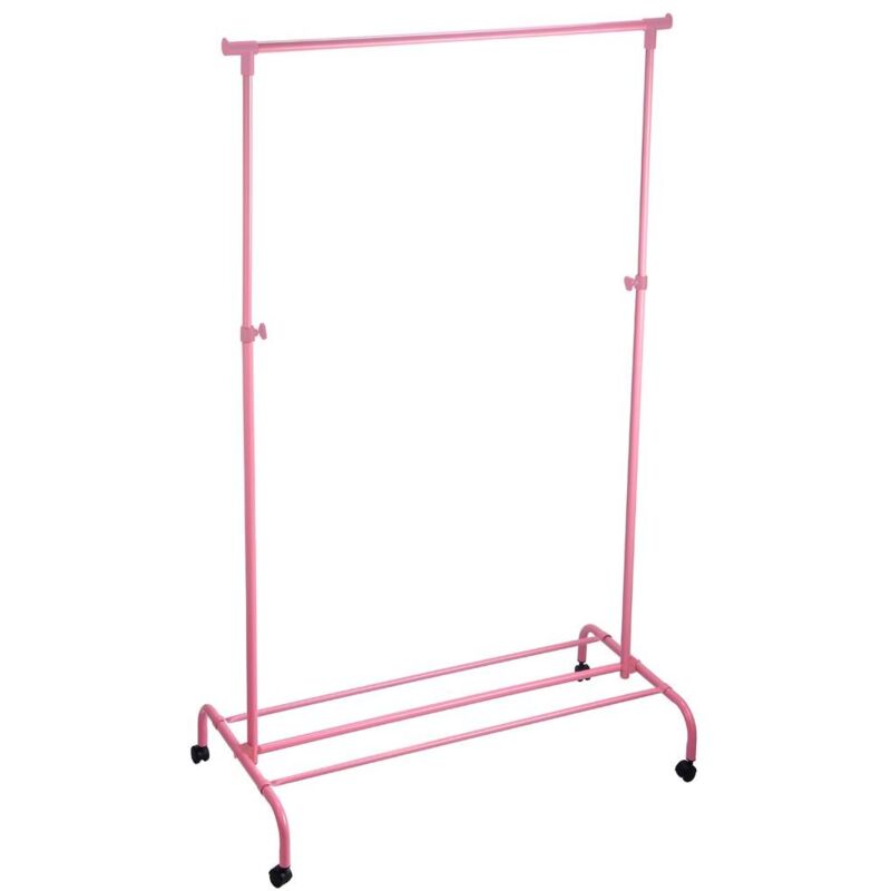 foto del prodotto home vida singolo capo rack regolabile porta vestiti rail, rosa