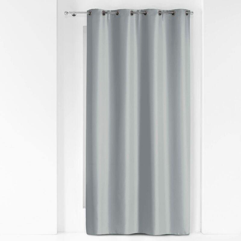 foto del prodotto homemaison douceur d int rieur 1603521, tenda con occhielli , 140 x 280 cm , essentiel , poliestere unito , grigio
