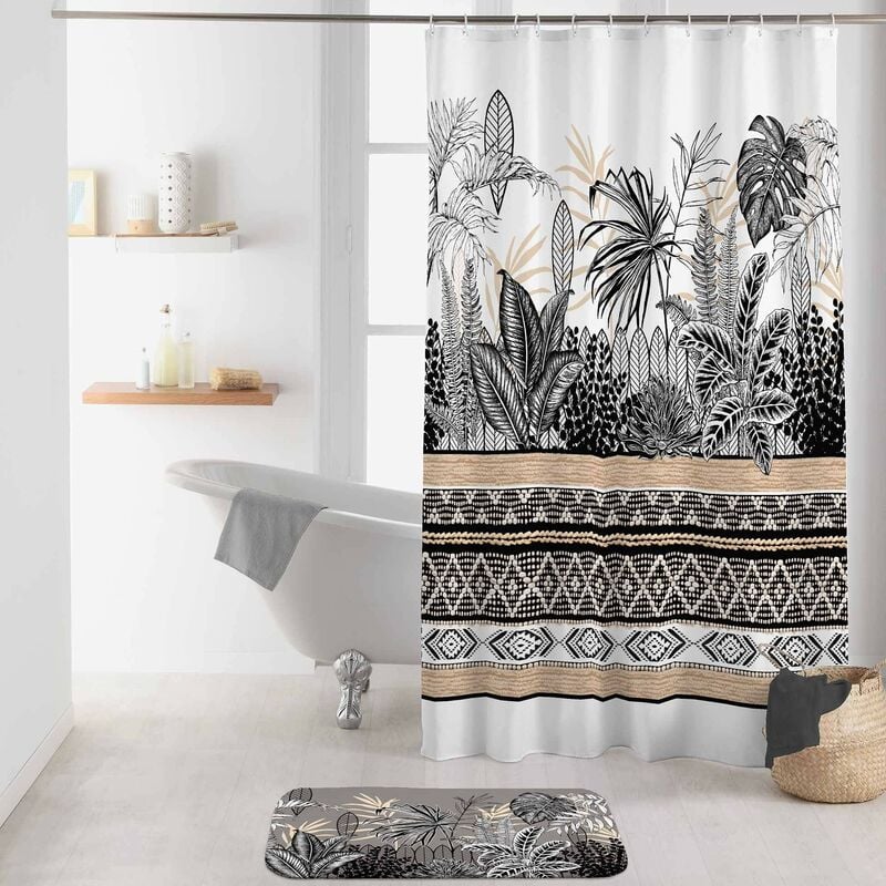 foto del prodotto homemaison douceur d int rieur tikal tenda doccia con ganci, poliestere, multicolore, 180 x 200 cm