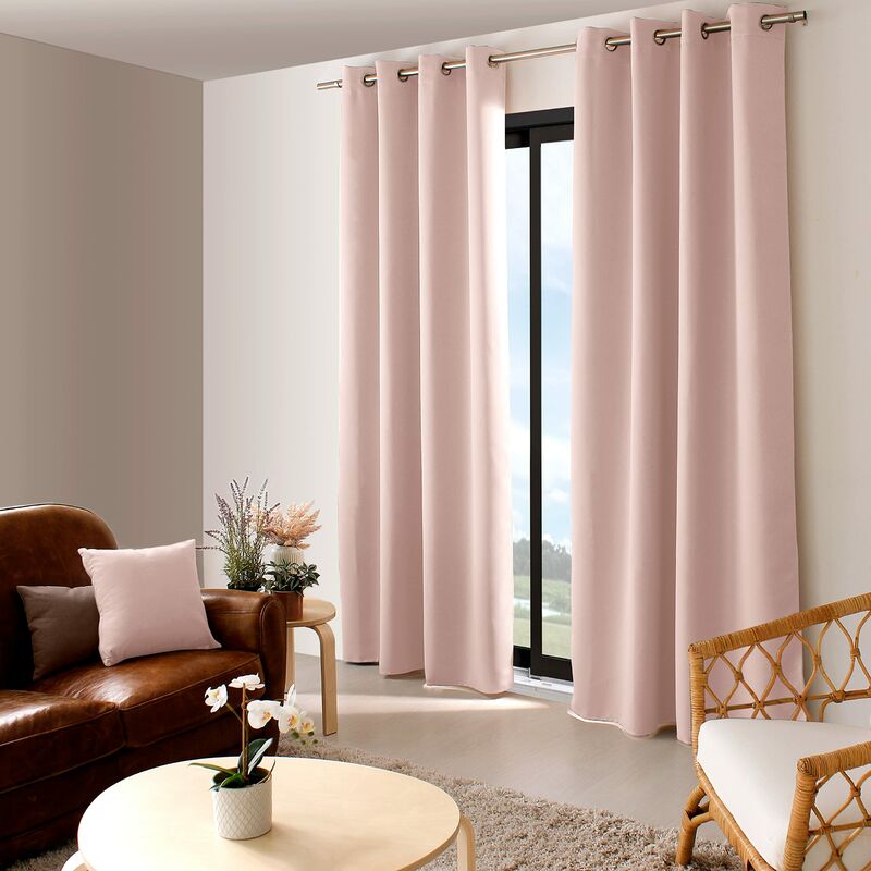 foto del prodotto homemaison enjoy home 2010 vr140240 tenda oscurante con 8 occhielli poliestere rosa antico 240 x 140 cm