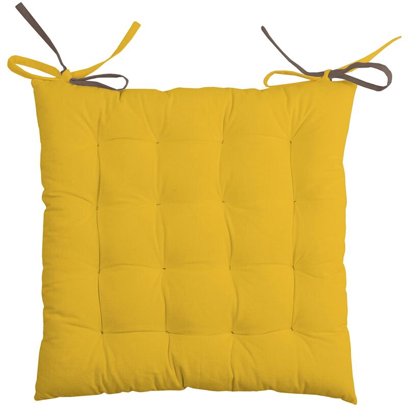foto del prodotto homemaison stof cuscino per sedia duo in cotone lovely casa cuscino in senape e tortora 40 x 40 cm 16 punti in cotone interno spessore 5