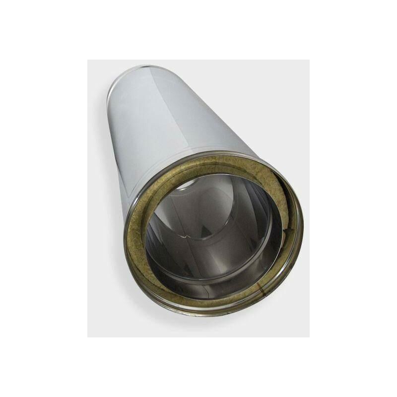 foto del prodotto homemake tubi stufa acciaio doppia parete inox 304 l.100cm d.200mm