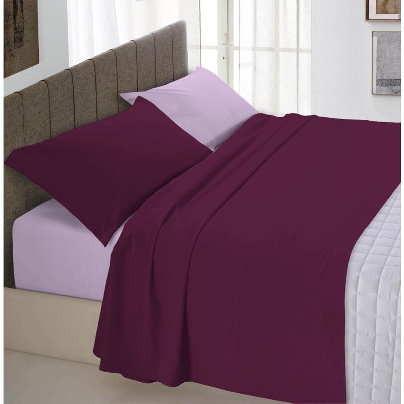 foto del prodotto homemania set lenzuola letto matromoniale cotone natural color, lavorato in italia completo letto, lenzuolo sotto con angoli, telo sopra 90x200cm