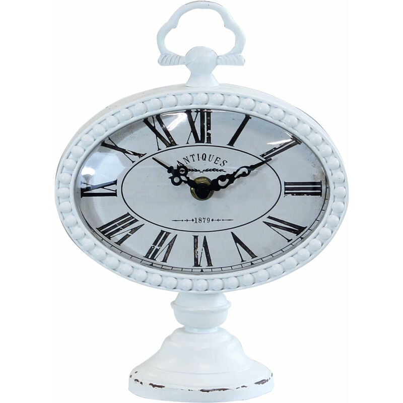 foto del prodotto homeness orologio da appoggio con corpo in acciaio e numeri romani linea elegance