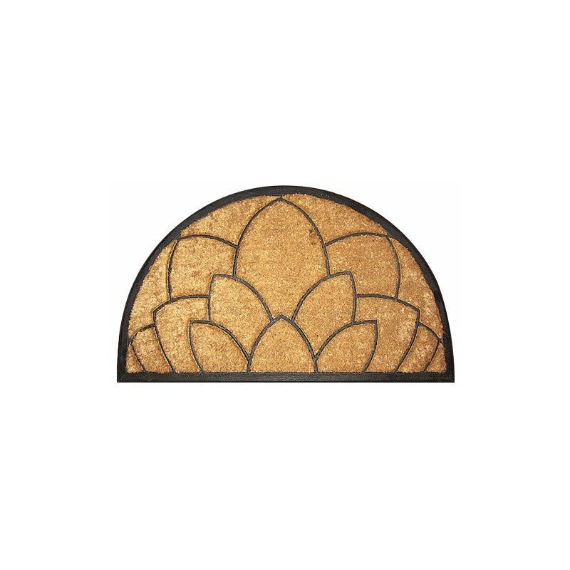 foto del prodotto homeness zerbino fuoriporta in cocco e gomma rettangolare 45x75 cm brixo cocorub mezzaluna