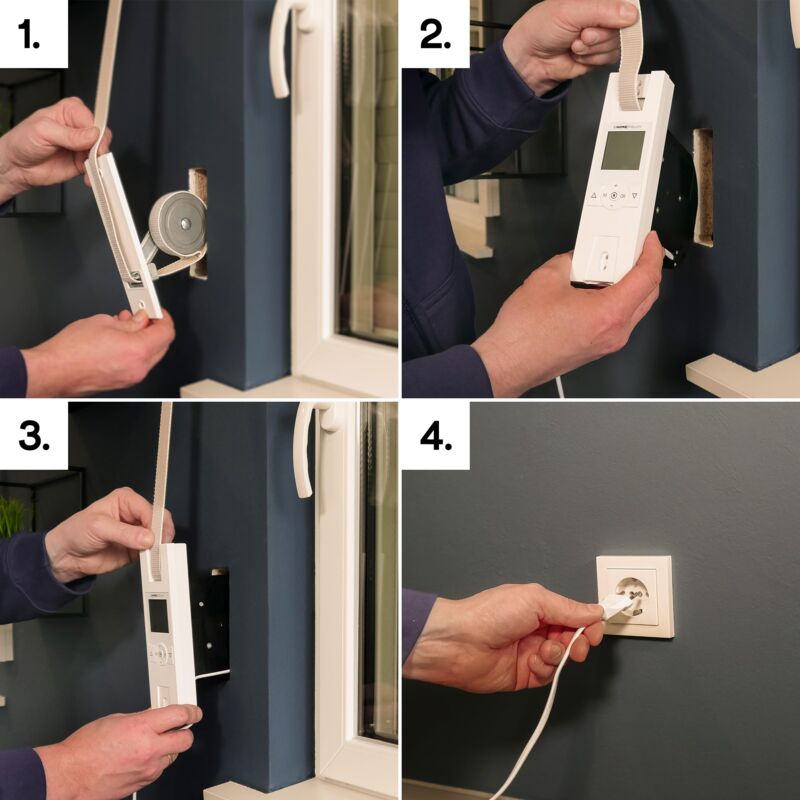 foto del prodotto homepilot avvolgitore elettrico rollotron premium power per tapparelle fino 60 kg circa 10 m , per cinghia da 23 mm, programma