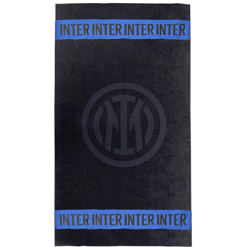 foto del prodotto hommoo inter asciugamano telo mare nero, 100 cotone
