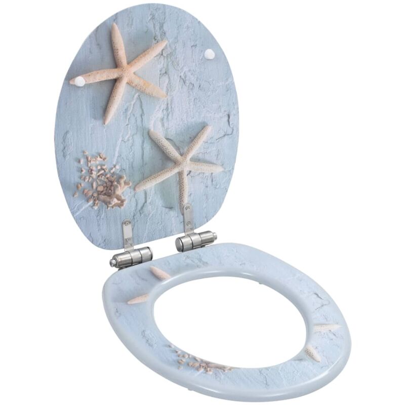 foto del prodotto hommoo sedile wc in mdf con chiusura ammortizzata stella marina