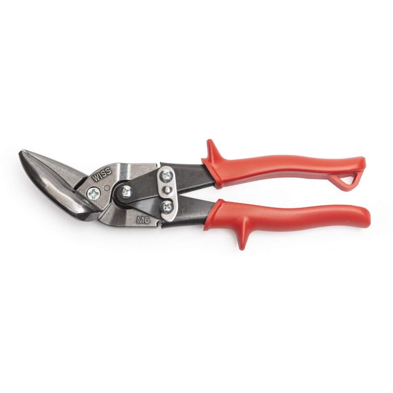 foto del prodotto hommoo wiss m6r 9 1 4in metalmaster cesoie offset, tagli dritti a sinistra, impugnature rosse