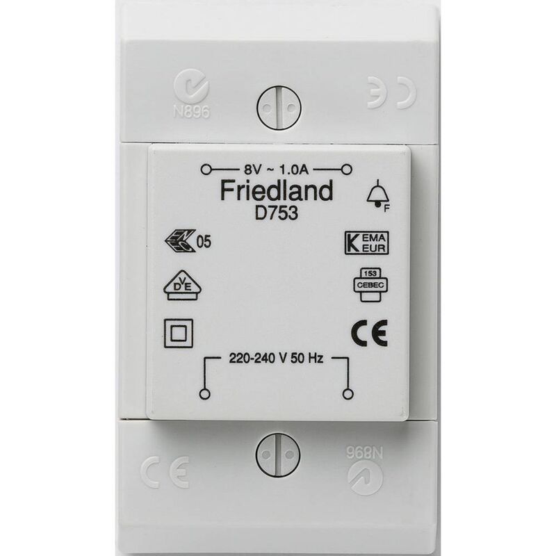 foto del prodotto honeywell d753 trasformatore per campanello 8 v ac 1 a