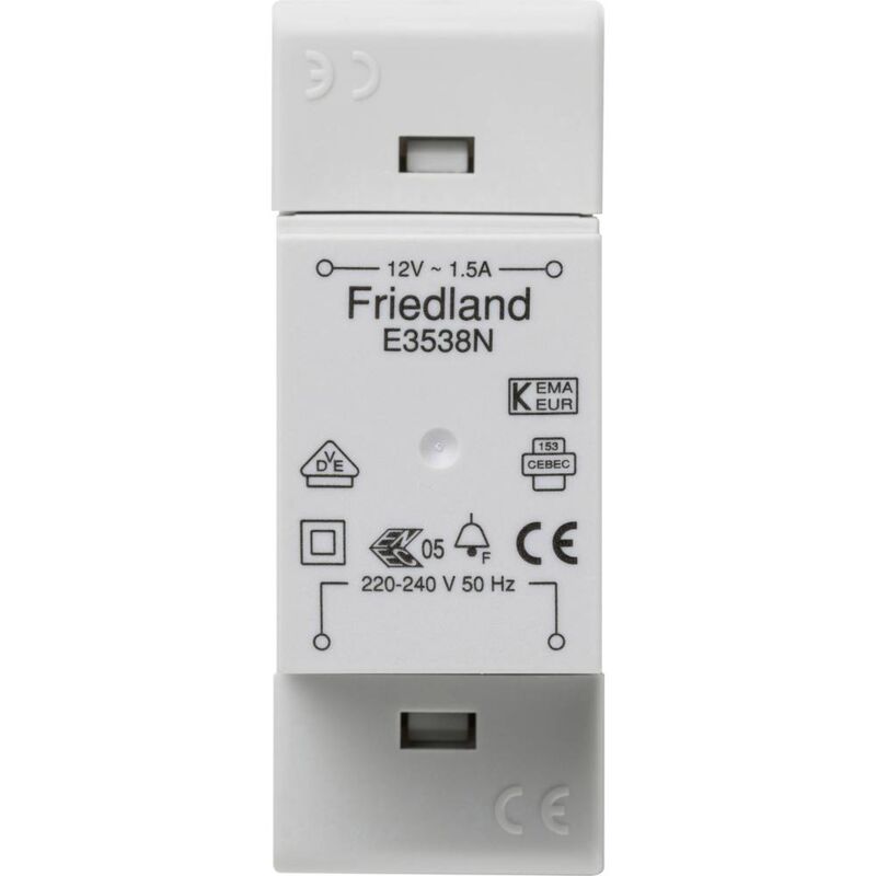 foto del prodotto honeywell e3538n trasformatore per campanello 12 v ac 1.5 a