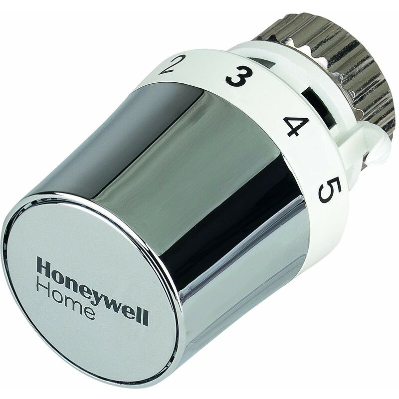foto del prodotto honeywell home testina termostatica thera 5, attacco m30 x 1.5, bianco cromato, s, cromo bianco senza zero, bianco cromato