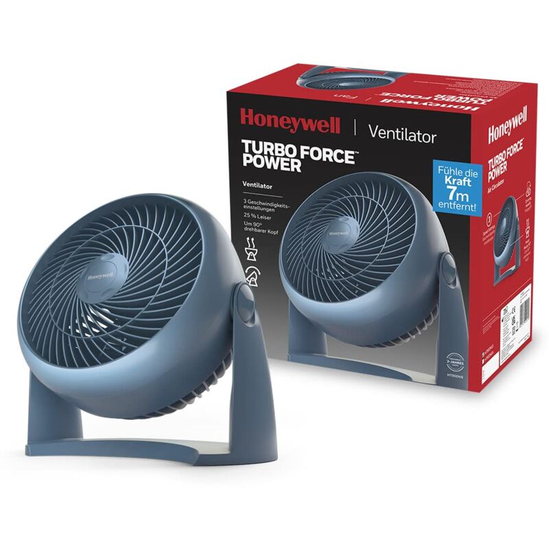foto del prodotto honeywell ventilatore ad alta potenza turboforce blu raffreddamento silenzioso, inclinazione variabile a 90 , 3 impostazioni di velocit ,