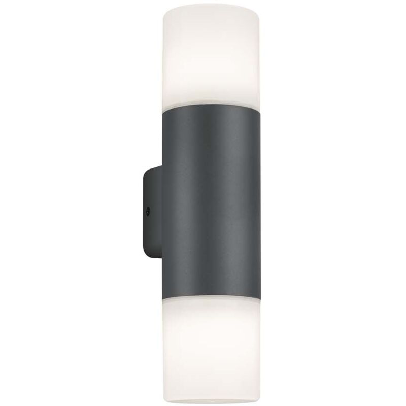 foto del prodotto hoosic applique da esterno biemissione antracite h. 33cm