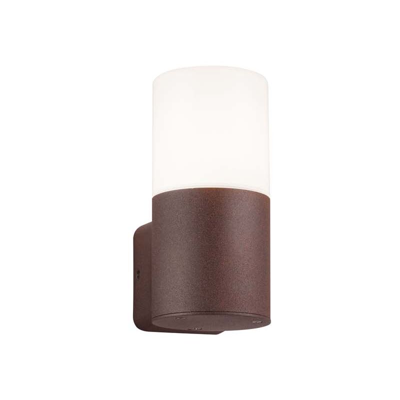 foto del prodotto hoosic applique da esterno fusione di alluminio colore ruggine h. 17,5cm