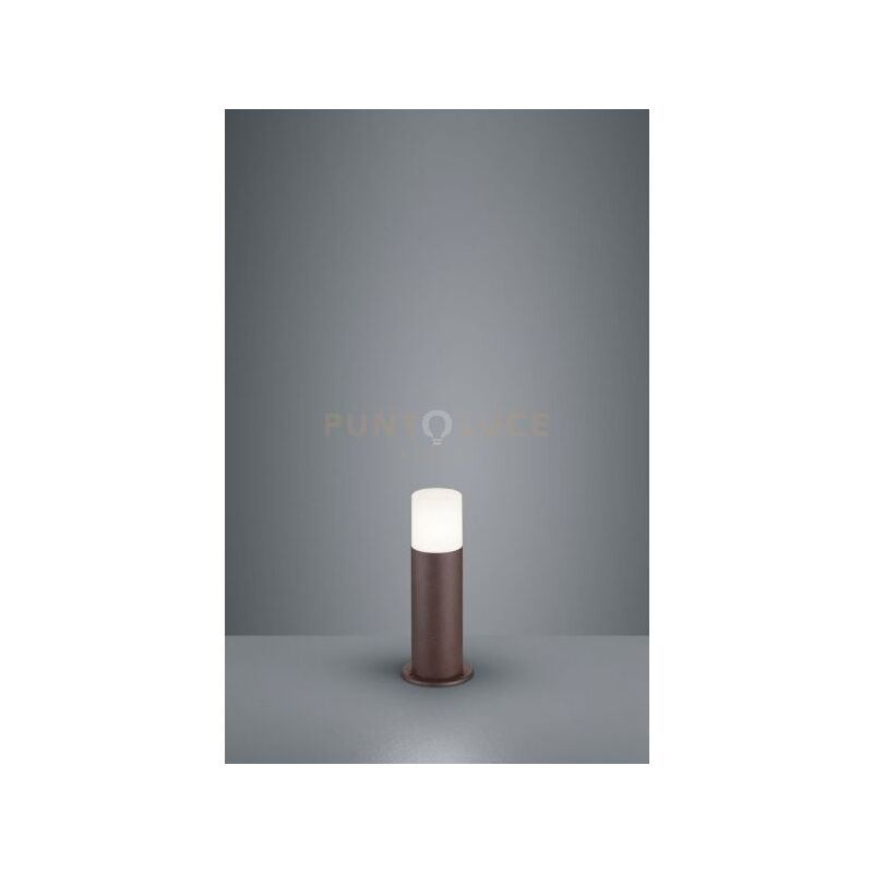 foto del prodotto hoosic palo da esterno fusione di alluminio colore ruggine h. 30cm 1 luce attacco e27
