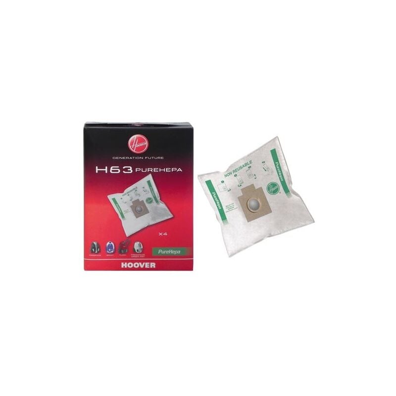foto del prodotto hoover confezione di 4 sacchetti pure hepa aspirapolvere 366203662894865768