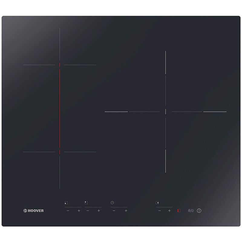foto del prodotto hoover h hob 500 induction h634db3tp g3, piastra a induzione flex, 3 zone, zona flex, smussata, larghezza 59 cm, booster, 7100 w, controllo