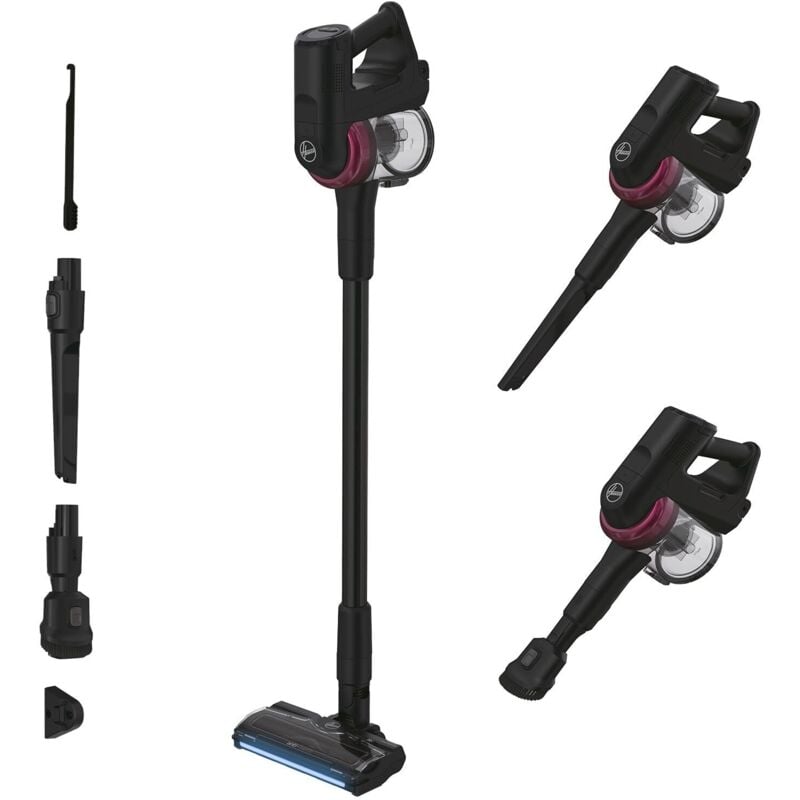 foto del prodotto hoover hf410h aspirapolvere senza fili, manovrabilit a 360 per tutti i tipi di pavimenti, spazzola anti groviglio con luci led integrate,