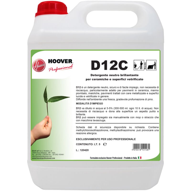 foto del prodotto hoover professional - d12c detergente neutro brillantante