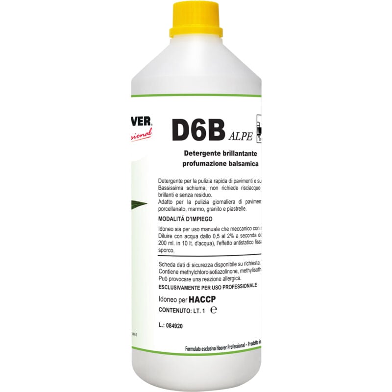 foto del prodotto hoover professional d6b alpe detergente brillantante