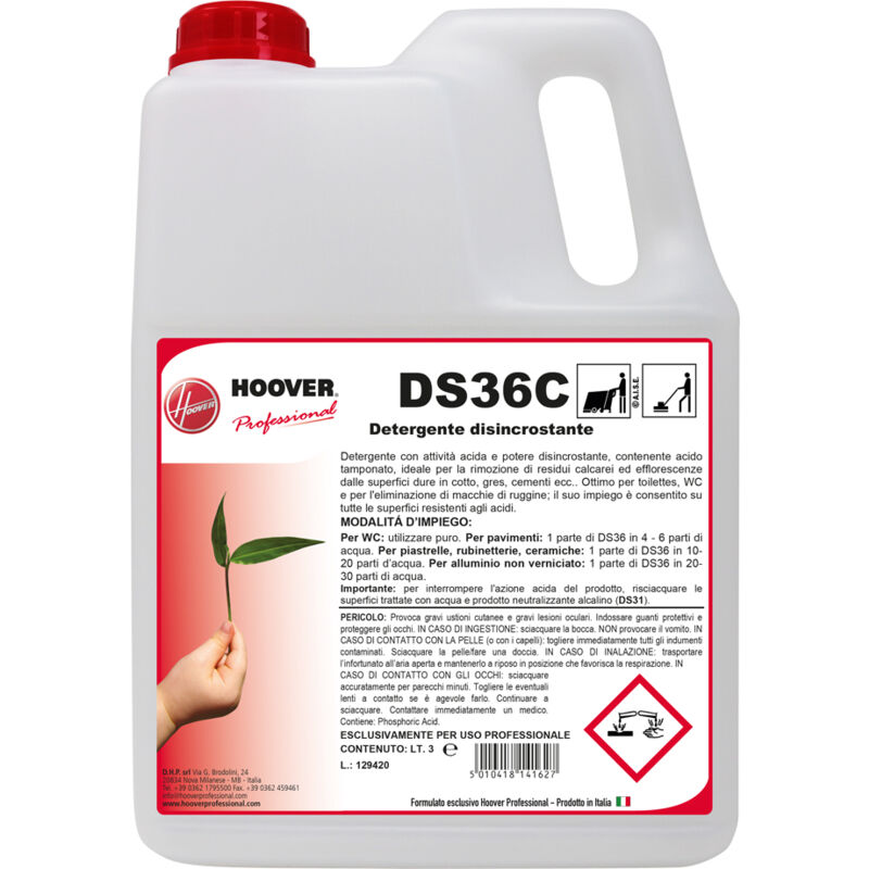 foto del prodotto hoover professional ds36c disincrostante acido tamponato