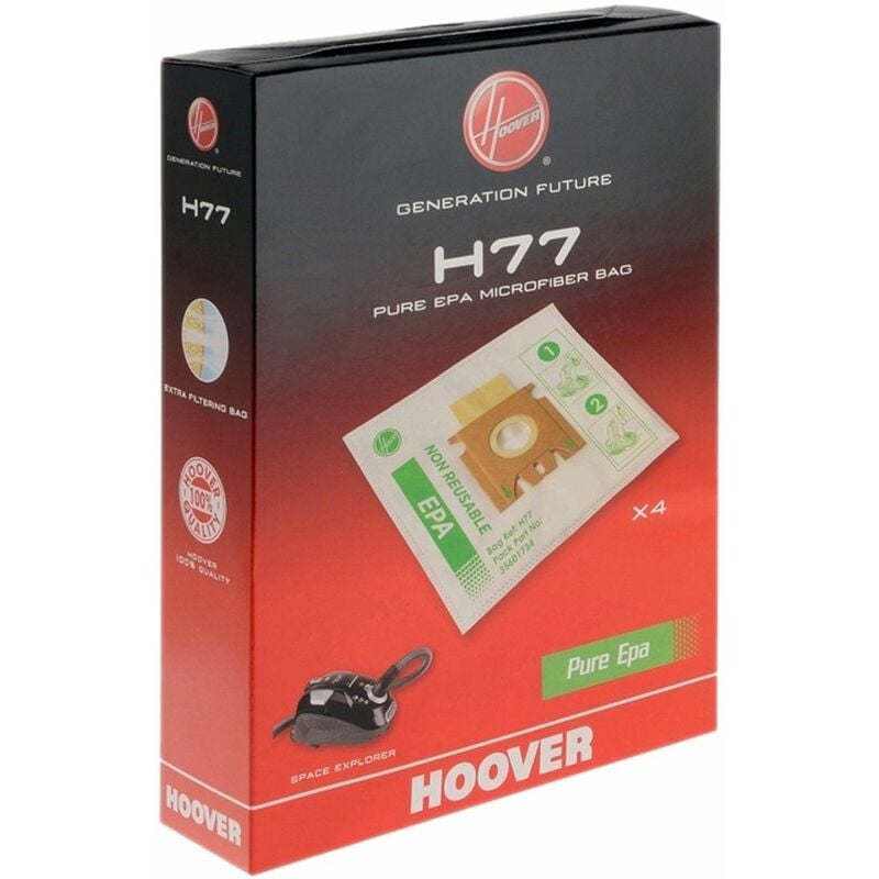 foto del prodotto hoover scatola da 4 sacchetti in microfibra h77 originale aspirapolvere 3079943665392349525