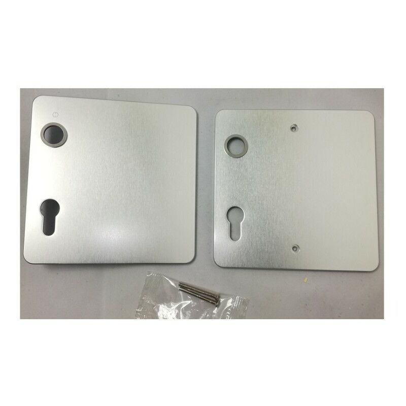 foto del prodotto hoppe 2491763 placca rettangolare in alluminio f1 per porte e finestre
