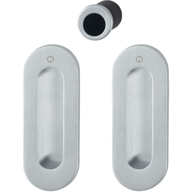 foto del prodotto hoppe 3207429 porta scorrevole conchiglia set m472 verdeckt geschraubt bl, cromato opaco