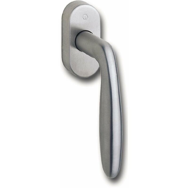 foto del prodotto hoppe 8102154 maniglia per finestra verona, quadrata, 7 x 32 mm, effetto acciaio inox, edelstahl effekt