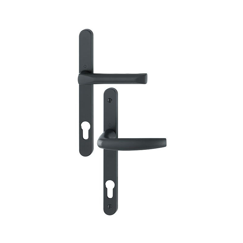 foto del prodotto hoppe atlanta 113kh 300lmsgl 1530 set di porte strette in vetro nero opaco key i entr.92 spessore 58 67 3366041