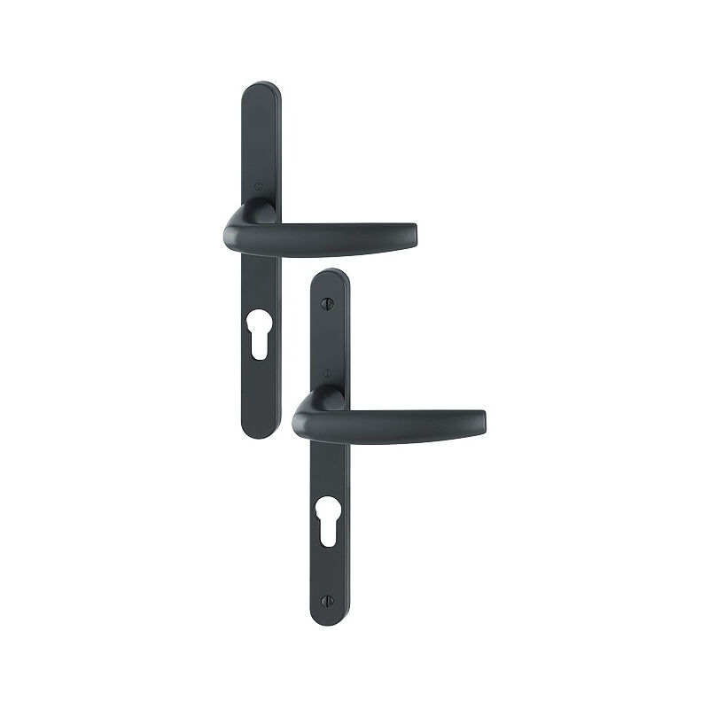 foto del prodotto hoppe atlanta 1530 300lmsgl set di porte a piastra stretta nero opaco chiave i ent.70 p.78 87 3304368