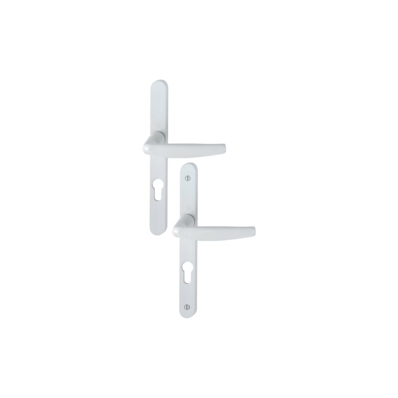 foto del prodotto hoppe atlanta 1530 300lmsgl set di porte con piastra stretta 195mm bianco 9016 key i entr.70 c.7 p.78 87 3303859